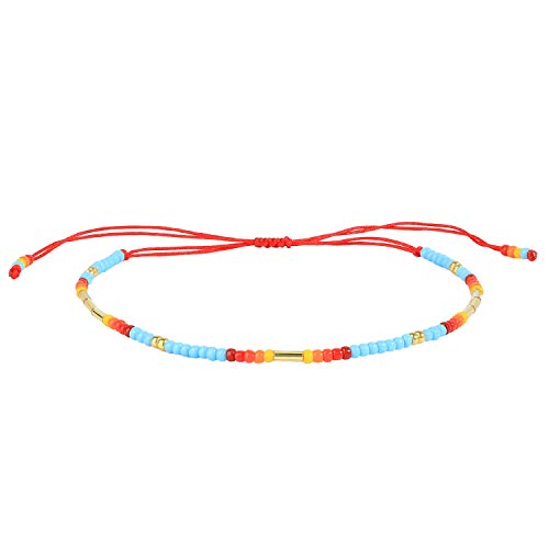 KELITCH Damen Candy Farbe Freundschafts-Armbänder - Stapelbar Verstellbare Miyuki Perlen Armband von KELITCH