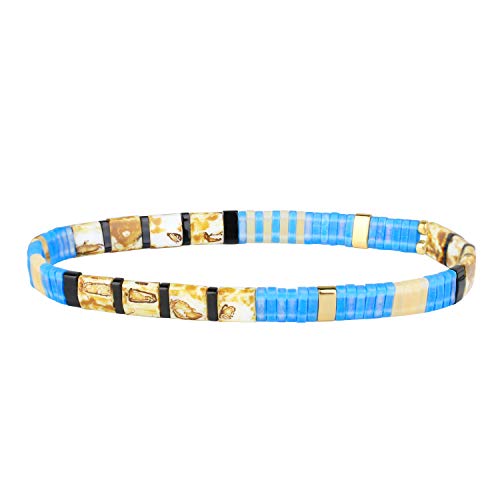 KELITCH Damen Candy Miyuki Perlen Armbänder Bunte Freundschaftsarmbänder TILA Stretch Armbänder Handgemachter Modeschmuck von KELITCH