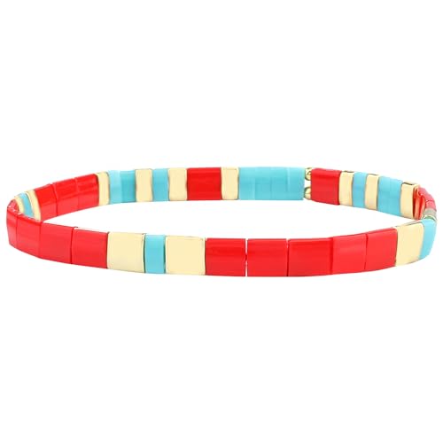 KELITCH Damen Charme Stretch BraceletsColorful Freundschaft Armbänder Candy Miyuki TILA Perlen Strang Armbänder von KELITCH