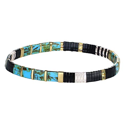 KELITCH Damen Charme Stretch BraceletsColorful Freundschaft Armbänder Candy Miyuki TILA Perlen Strang Armbänder von KELITCH