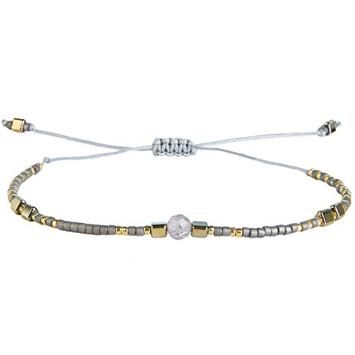 KELITCH Damen Freundschaft Armbänder Stapelbar Miyuki Samen Perlen Strang Armband Einstellbar Kristall Armbänder von KELITCH