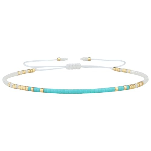 KELITCH Damen Freundschaft Armbänder Strand Stränge Armbänder Regenbogen Miyuki Samen Perlen Armbänder KELITCH Damen Freundschaft Armbänder Strand Stränge Armbänder Regenbogen Miyuki Samen Perlen Armbänder von KELITCH