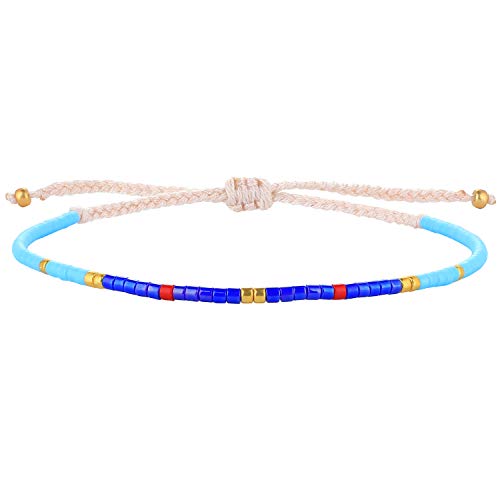 KELITCH Damen Freundschaftsarmbänder Miyuki Perlen Strang Armbänder Armreifen Handgefertigte Boho Charm Schmuck von KELITCH
