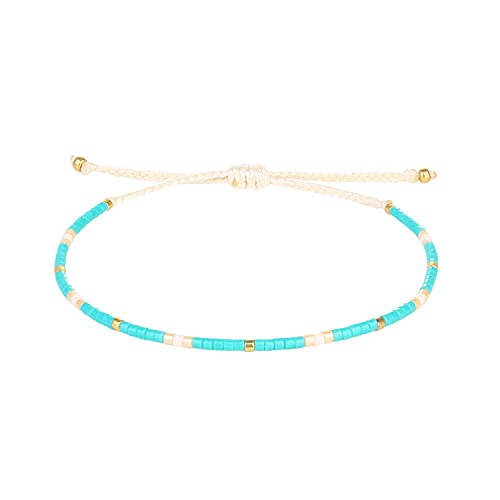 KELITCH Damen Freundschaftsarmbänder Miyuki Perlen Strang Armbänder Armreifen Handgefertigte Boho Charm Schmuck von KELITCH