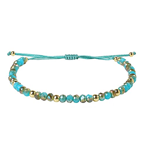 KELITCH Damen Kristall Perlen Armbänder Einstellbare Strand Armbänder Candy Farben Charme Armbänder von KELITCH