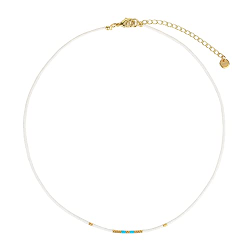KELITCH Damen Miyuki Perlen Halsketten Kette Stapelbare Choker Halsketten Handgefertigter Schmuck von KELITCH
