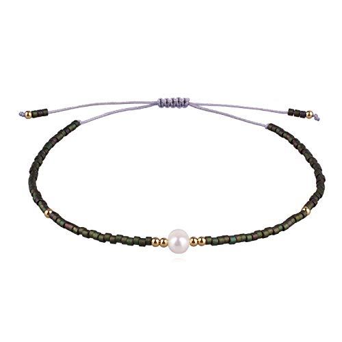KELITCH Damen Perle Armband Miyuki Perlen Strang Armband Handgemachte Paare Freundschaft Armbänder KELITCH Damen Perle Armband Miyuki Perlen Strang Armband Handgemachte Paare Freundschaft Armbänder von KELITCH