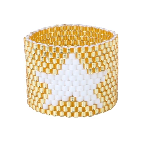 KELITCH Damen Ringe Handgemachte Miyuki gewebte Ringe Stern Finger Ringe Modische neue Sommer Ringe von KELITCH