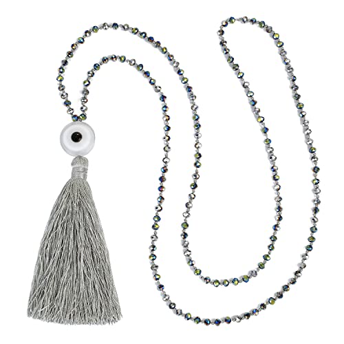 KELITCH Damen Strang Halsketten Auge Kristall Perlen Quaste Anhänger Halsketten Glückliche Freundschaft Modeschmuck von KELITCH