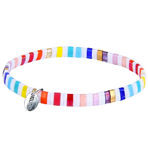 KELITCH Damen Stretch Bracelets Colorful Charme Freundschaft Armbänder Miyuki TILA Perlen Bracelets von KELITCH