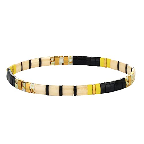KELITCH Damen Tila Beads Charm Armband Stretch Armbänder Candy Colors Wrap Freundschaftsarmbänder - L von KELITCH