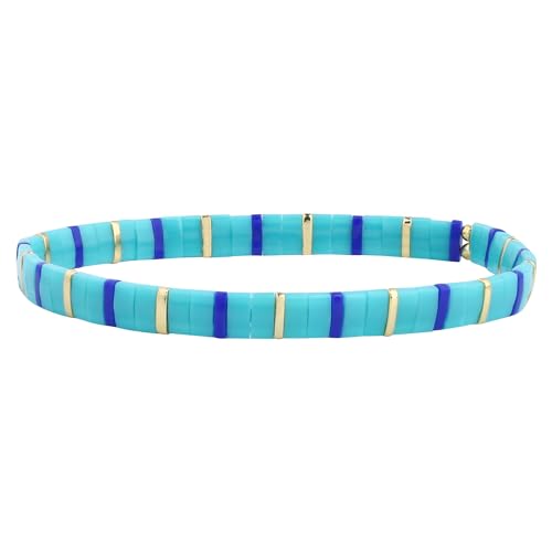 KELITCH Damen Tila Beads Charm Armband Stretch Armbänder Candy Colors Wrap Freundschaftsarmbänder - P von KELITCH