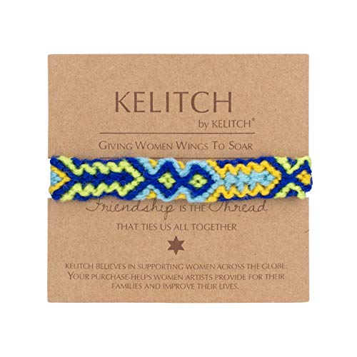 KELITCH Farbe Perlen Armband Handmade Wicklen Armband Armreifen Schmuck (Blau) von KELITCH