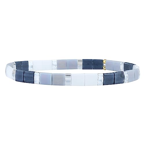 KELITCH FrauenStretchy Armband mit Tila Perlen Strang Armband Trendy täglichen Schmuck für Frauen stapelbar Armband Freundschaft Geschenk (07H) von KELITCH