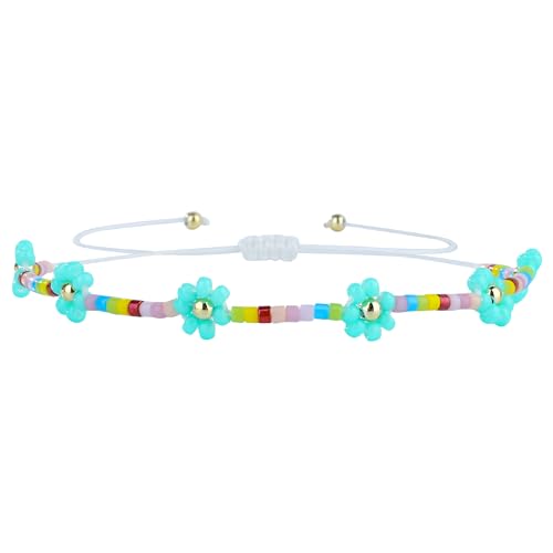 KELITCH Frauen Blume Bead Verstellbare Armbänder Handgewebte Freundschaft Armbänder Böhmische Strand Schmuck von KELITCH