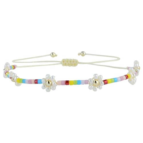 KELITCH Frauen Blume Bead Verstellbare Armbänder Handgewebte Freundschaft Armbänder Böhmische Strand Schmuck von KELITCH