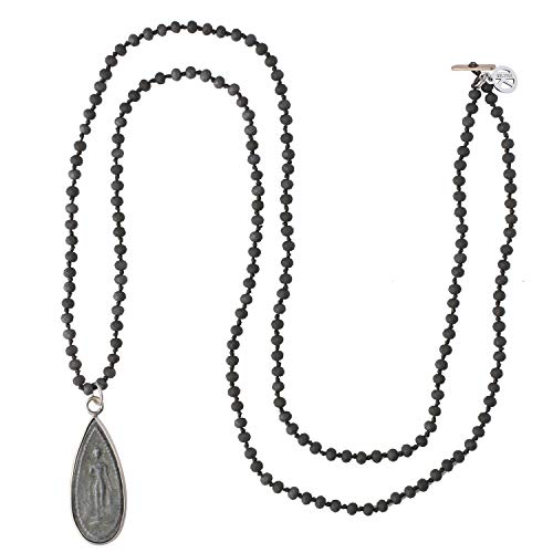 KELITCH Kristall Perlenketten Buddha Anhänger Halsketten Yoga Halsketten Glücksschmuck (Dunkelgrün D) von KELITCH