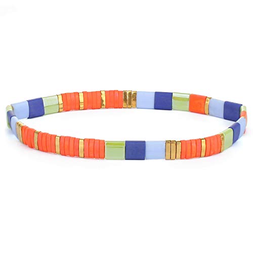 KELITCH Tila Perlen Stretch Armbänder Modische Stapelbare Freundschaftsarmbänder Modeschmuck (06K) von KELITCH