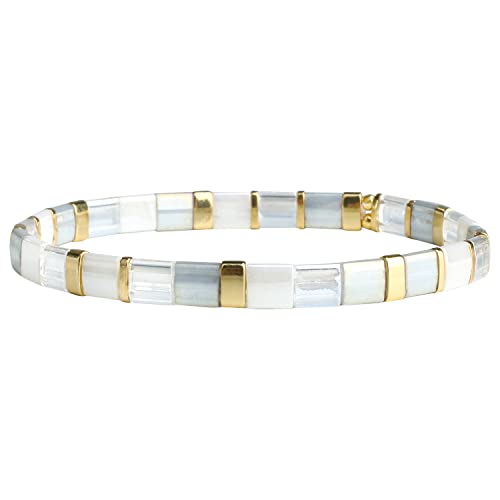 KELITCH Frauen Tila Armbänder Miyuki Perlen Armbänder Bunte Stretch Armbänder Gemischte Freundschaftsarmbänder von KELITCH