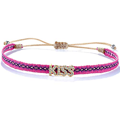 KELITCH Freundschaft Armbänder Einstellbare Armbänder Multi Farbe Seil String Charme Armbänder von KELITCH