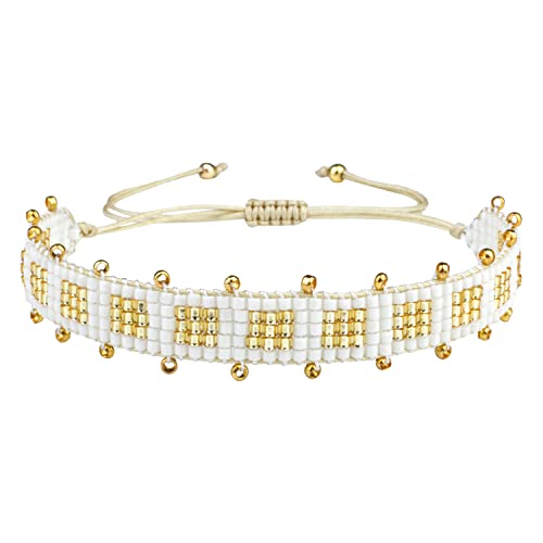 KELITCH Gold Perlen Armbänder Einzigartige Wrap Armbänder Charm Armbänder Verstellbare Armbänder Für Damen von KELITCH