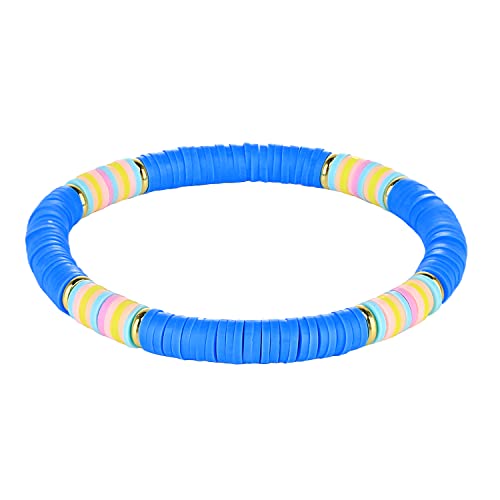 KELITCH HEISHI Perlen Freundschaftsarmbänder Goldfarbene Scheibe Stretch Armbänder Alltag Outfit Schmuck Für Damen (7E) von KELITCH