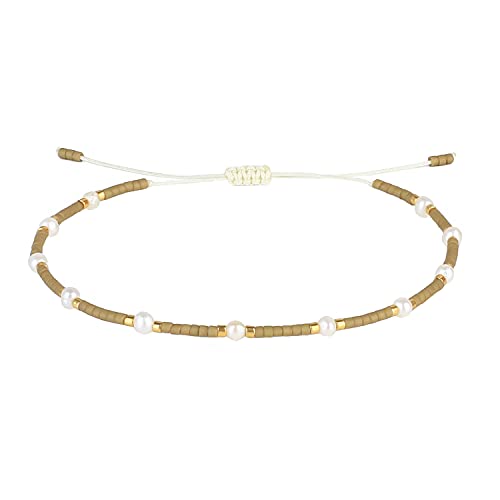 KELITCH Damen Perlenarmbänder Miyuki Perlen Verstellbare Strangarmbänder Handgemachte Freundschaftsarmbänder Schmuck Geschenke von KELITCH