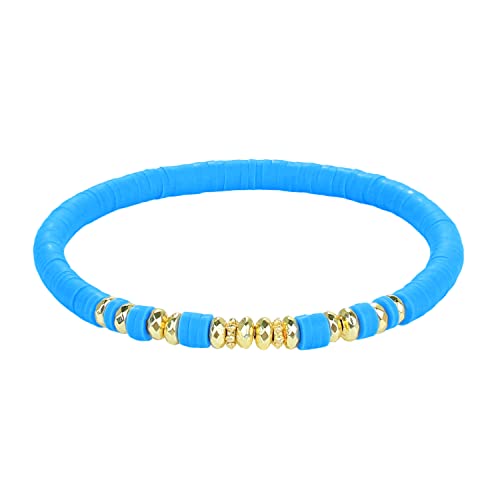 KELITCH Hellblau Heishi Perlen Armbänder Charme Handgemachte Perlen Strecken Armbänder Schmuck Für Damen Freundschaft von KELITCH