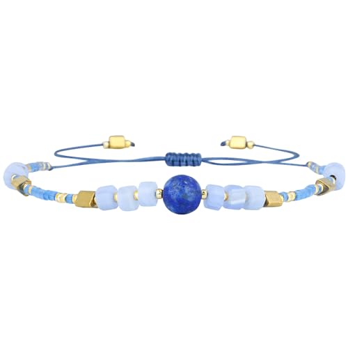 KELITCH Kristall Charm Armband Marmorierte Samen Perle Miyuki Strang Armbänder Böhmische Handgemachte Armband Damen (68B) KELITCH Kristall Charm Armband Marmorierte Samen Perle Miyuki Strang Armbänder Böhmische Handgemachte Armband Damen (68B) von KELITCH