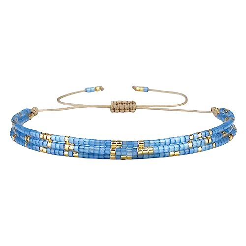 KELITCH Miyuki Multi Strand Armbänder Bunte Mix Gold Perlen Armbänder Handgemachte Strand Armbänder Für Damen KELITCH Miyuki Multi Strand Armbänder Bunte Mix Gold Perlen Armbänder Handgemachte Strand Armbänder Für Damen von KELITCH