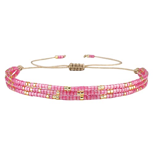 KELITCH Miyuki Multi Strand Armbänder Bunte Mix Gold Perlen Armbänder Handgemachte Strand Armbänder Für Damen von KELITCH