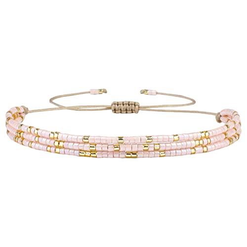 KELITCH Miyuki Multi Strand Armbänder Bunte Mix Gold Perlen Armbänder Handgemachte Strand Armbänder Für Damen von KELITCH