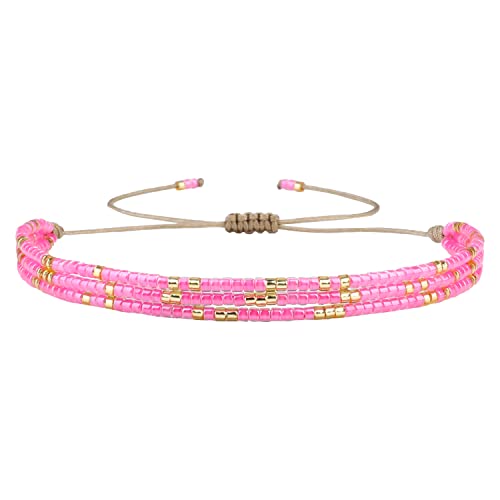 KELITCH Miyuki Multi Strand Armbänder Bunte Mix Gold Perlen Armbänder Handgemachte Strand Armbänder Für Damen von KELITCH