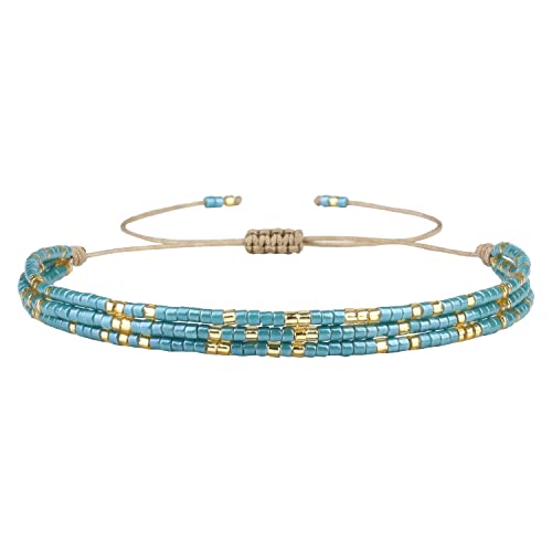 KELITCH Miyuki Multi Strand Armbänder Bunte Mix Gold Perlen Armbänder Handgemachte Strand Armbänder Für Damen von KELITCH