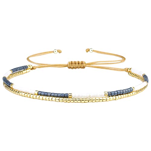 KELITCH Miyuki Perlen Armbänder Doppelstränge Armbänder Einstellbare Damen Charm Armbänder Chic Stil KELITCH Miyuki Perlen Armbänder Doppelstränge Armbänder Einstellbare Damen Charm Armbänder Chic Stil von KELITCH