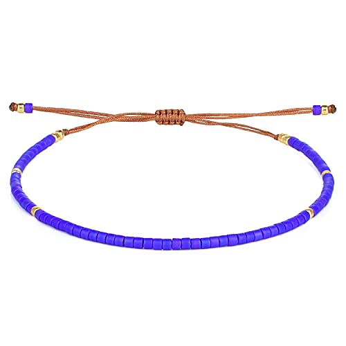 KELITCH La Graine Perlé Freundschaftsarmbänder, dünn, Kordel, Armbänder, Damen, modisch, handgefertigt, Schmuck, 6 pouces, Leder von KELITCH