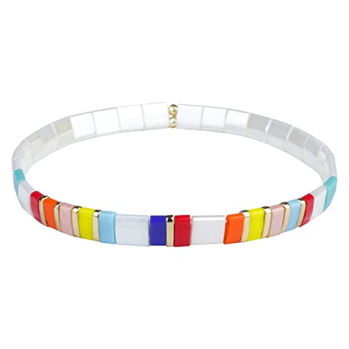 KELITCH Miyuki Tila Stretch Armbänder Handgemachte Damen Strand Perlen Armbänder Bunte Strand Armbänder von KELITCH