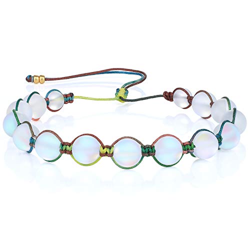 KELITCH Mondsteinperlen Armbänder Handgemachte Geflochtene Wrap Bunte Charm Armbänder KELITCH Mondsteinperlen Armbänder Handgemachte Geflochtene Wrap Bunte Charm Armbänder von KELITCH