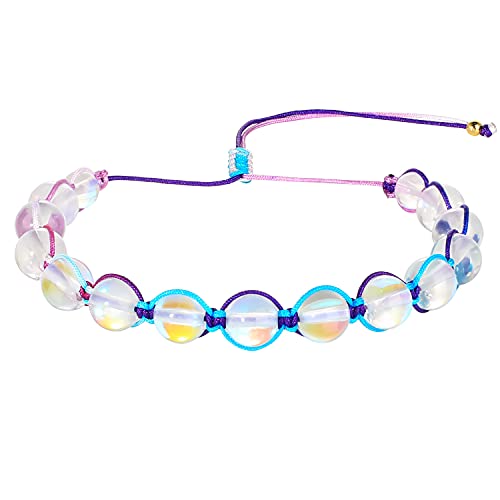 KELITCH Moon-Stone Perlen Armbänder Damen Strands Armbänder Buntes Rope Armbänder Stackable Schmuck von KELITCH