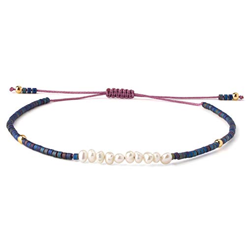 KELITCH Natürliche Perle Strang Armband Miyuki Perlen Armband Stapelbar Armbänder Für Paare Einstellbare Armbänder KELITCH Natürliche Perle Strang Armband Miyuki Perlen Armband Stapelbar Armbänder Für Paare Einstellbare Armbänder von KELITCH