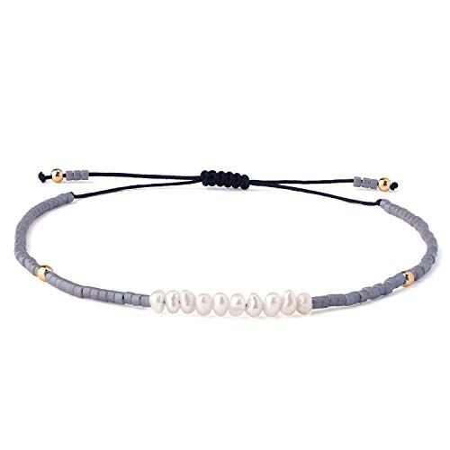 KELITCH Natürliche Perle Strang Armband Miyuki Perlen Armband Stapelbar Armbänder Für Paare Einstellbare Armbänder KELITCH Natürliche Perle Strang Armband Miyuki Perlen Armband Stapelbar Armbänder Für Paare Einstellbare Armbänder von KELITCH