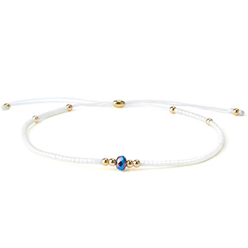 KELITCH Neue Achat Perlenarmbänder Miyuki Perlen Friendship Armbänder für Damen - Beige von KELITCH