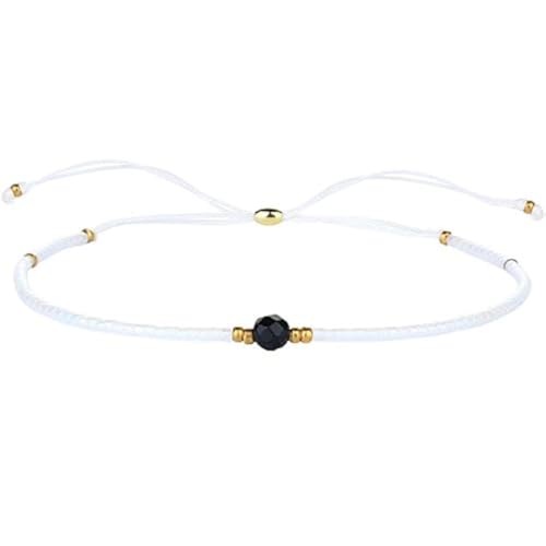 KELITCH Neue Achat Perlenarmbänder Miyuki Perlen Friendship Armbänder für Damen - Beige von KELITCH