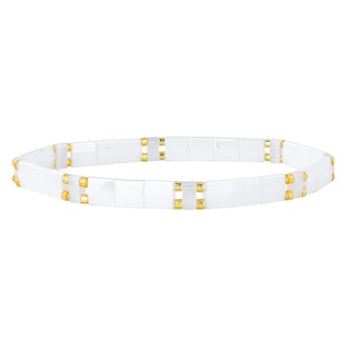 KELITCH Neue Frauen Tila Perlen Armbänder Bunte Freundschaft Stapelbare Stretch Armbänder KELITCH Neue Frauen Tila Perlen Armbänder Bunte Freundschaft Stapelbare Stretch Armbänder von KELITCH