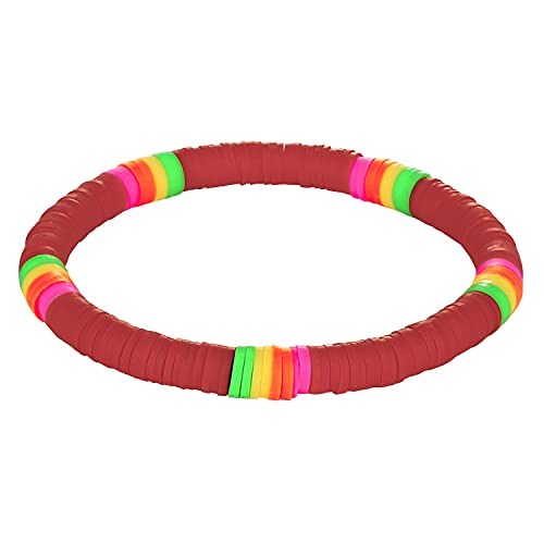 KELITCH Neue Heishi Perlen Armbänder BOHO Multi Color Stretch Armbänder Schöne Strand Armreifen Schmuck Für Frauen (Ziegelrot 6O) von KELITCH
