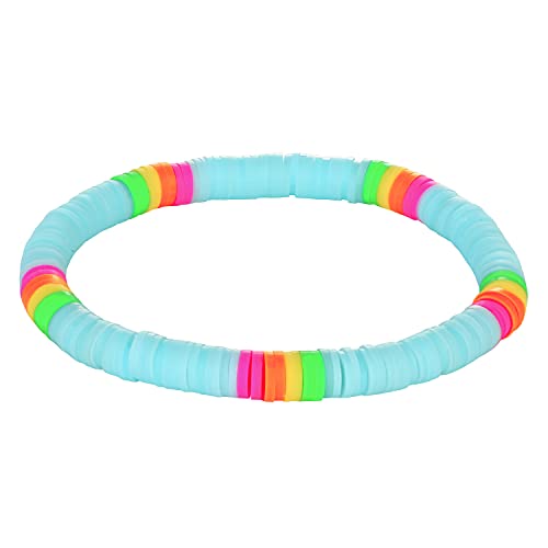 KELITCH Neue Heishi Perlen Armbänder BOHO Multi Color Stretch Armbänder Schöne Strand Armreifen Schmuck Für Frauen (Hellblau 6I) von KELITCH