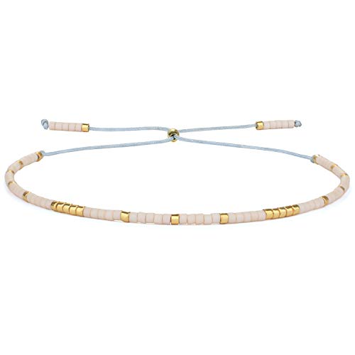 KELITCH Neue Miyuki Seed Bead Wrap Armbänder Gewebte böhmische Freundschaftsarmbänder Armreifen für Damen (Rosa 1I) von KELITCH