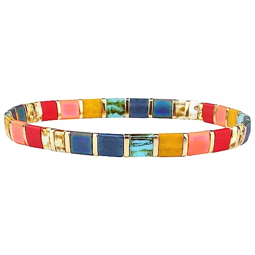 KELITCH Neue Miyuki Tila Perle Armbänder Charm Stretch Armbänder Stapelbare Wrap Armbänder für Frauen Schmuck von KELITCH