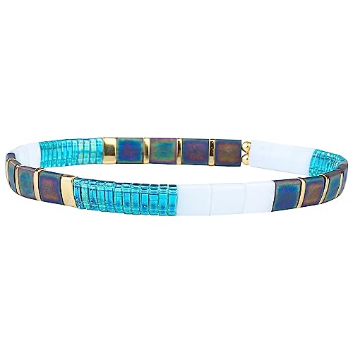 KELITCH Neue Miyuki Tila Perle Armbänder Charm Stretch Armbänder Stapelbare Wrap Armbänder für Frauen Schmuck KELITCH Neue Miyuki Tila Perle Armbänder Charm Stretch Armbänder Stapelbare Wrap Armbänder für Frauen Schmuck von KELITCH