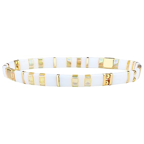 KELITCH Neue Miyuki Tila Perle Armbänder Charm Stretch Armbänder Stapelbare Wrap Armbänder für Frauen Schmuck von KELITCH